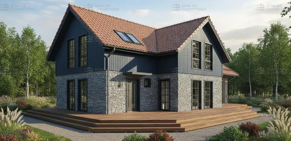 Проект Двухэтажный дом 16 на 11, 176 м2