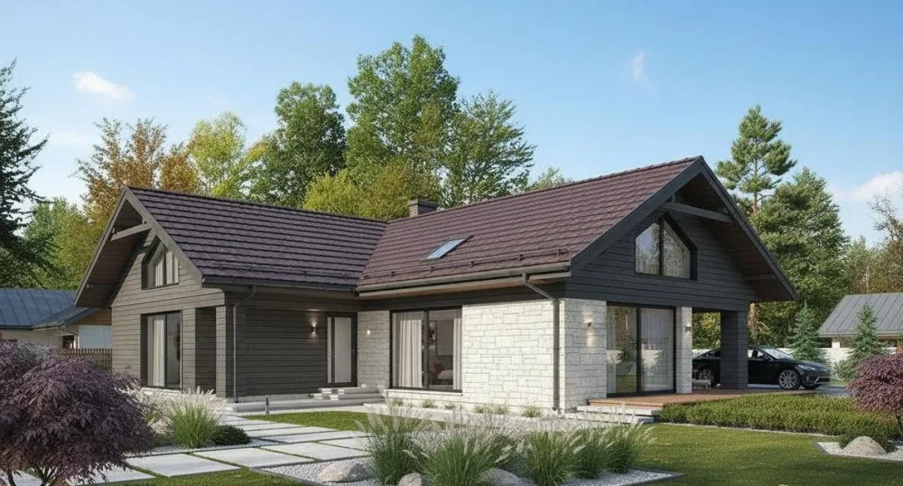 Проект Одноэтажный дом 17 на 18, 169 м2