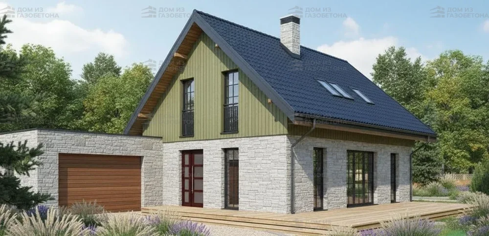 Проект Двухэтажный дом 15 на 12, 166 м2