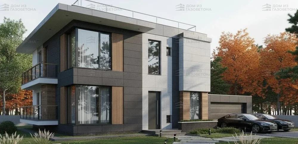 Проект Двухэтажный дом 14 на 9, 203 м2