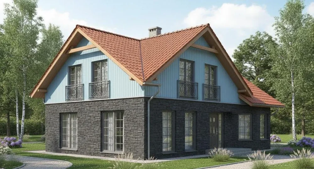 Проект Двухэтажный дом 10 на 14, 151 м2