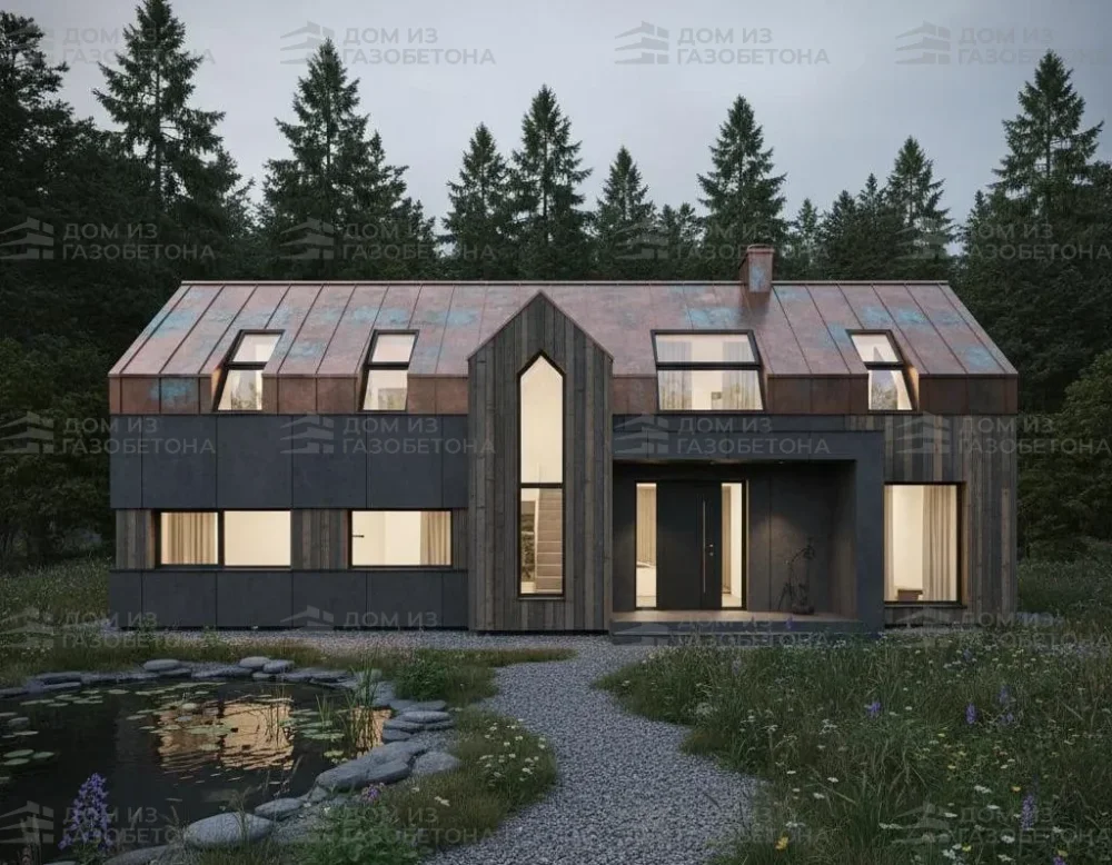 Проект Двухэтажный дом 13 на 11, 118 м2