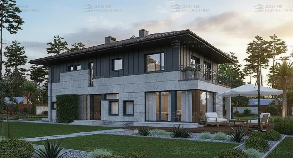 Проект Двухэтажный дом 10 на 18, 214 м2